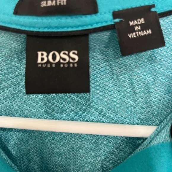 Hugo Boss Slim Fit Polo large blue mens - Picture 3 of 4